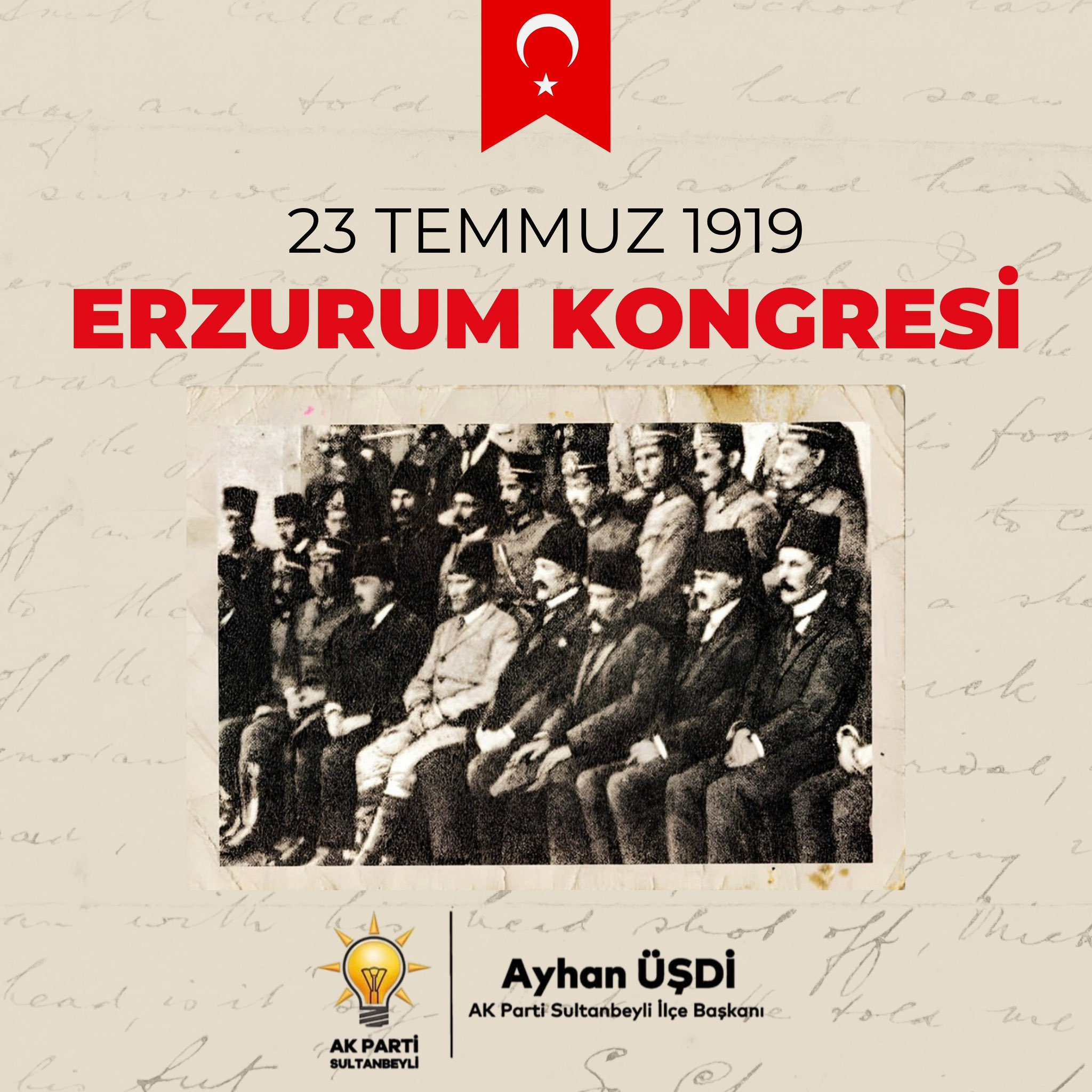 Cumhuriyetin temellerinin atıldığı Erzurum Kongresi’nin 106. yılı kutlu olsun.